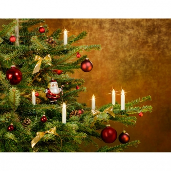 LED Lichterkette kabellos Christbaumschmuck 20 Kerzen