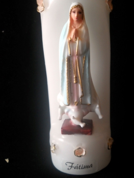 Schöne Deko Kerze mit Madonna/Fatima