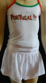 KINDER MÄDCHEN TRIKOT SET PORTUGAL ROT *SHIRT UND ROCK* Rot