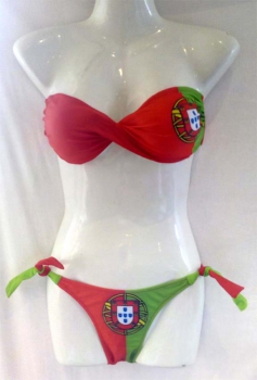 DAMEN BIKINI PORTUGAL *ROT/GRÜN*