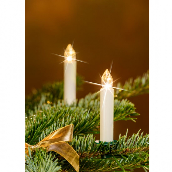 LED Lichterkette kabellos Christbaumschmuck 20 Kerzen