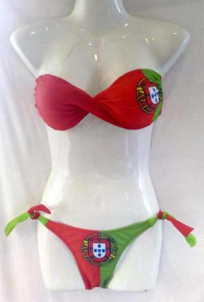 DAMEN BIKINI PORTUGAL *ROT/GRÜN*